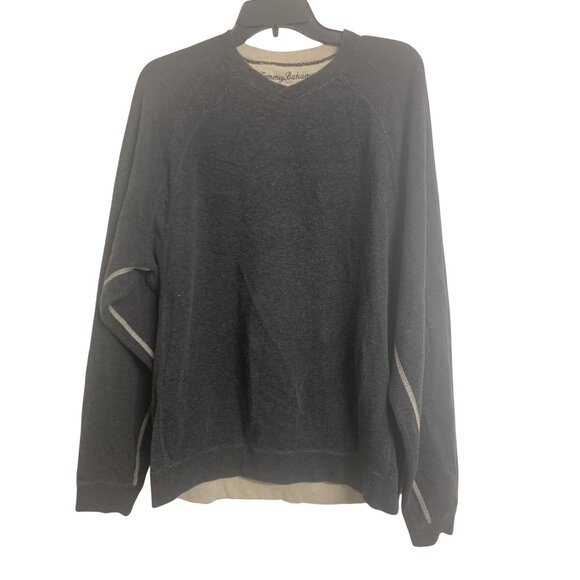 Tommy Bahama Heavy Reversable Crew Neck Sweatshirt Size XL Dadcore Classic - Picture 1 of 7
